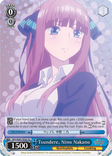 Tsundere, Nino Nakano (5HY/W83-TE30 TD) [Las quintillizas por excelencia] 