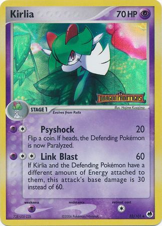Kirlia (32/101) (Estampada) [EX: Dragon Frontiers] 