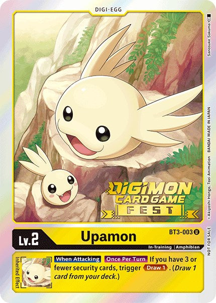 Upamon [BT3-003] (Digimon Card Game Fest 2022) [Lanzamiento de promociones especiales] 