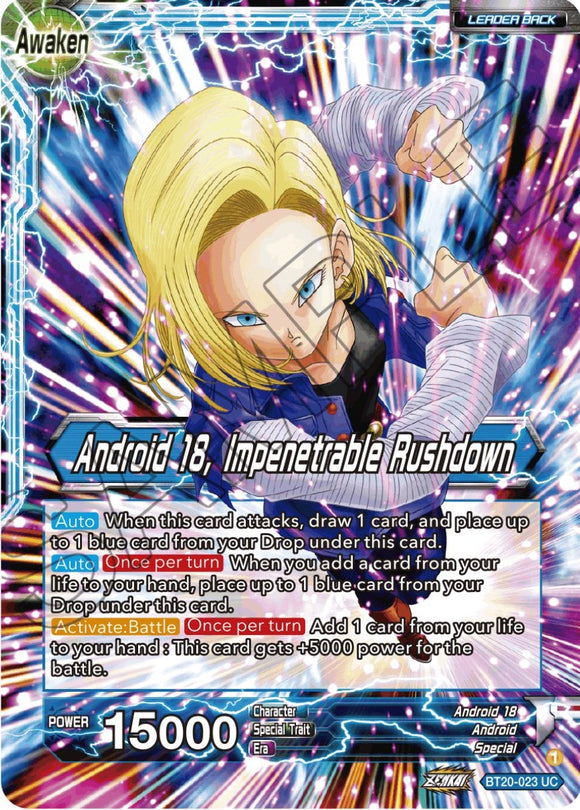 Androide 18 // Androide 18, Impenetrable Rushdown (BT20-023) [Poder absorbido] 