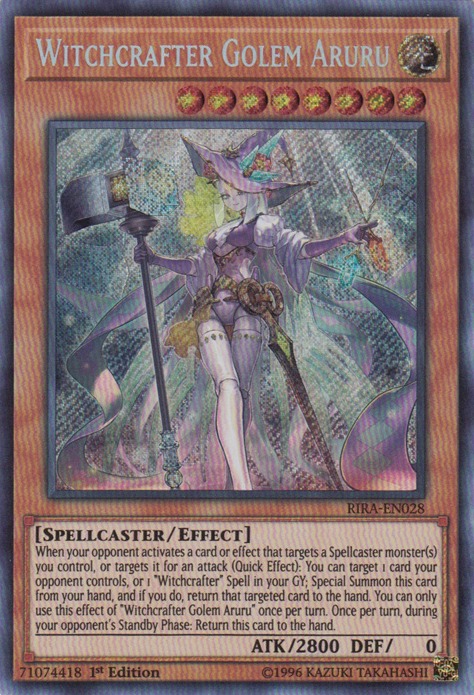 Golem brujo Aruru [RIRA-EN028] Raro secreto 