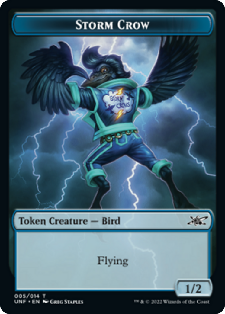 Zombie Employee // Storm Crow Double-Sided Token [Unfinity Tokens] - 0