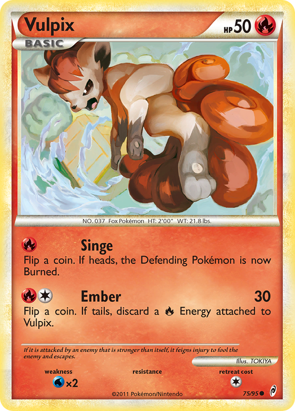 Vulpix (75/95) [Oro HeartGold y Plata SoulSilver: Call of Legends] 