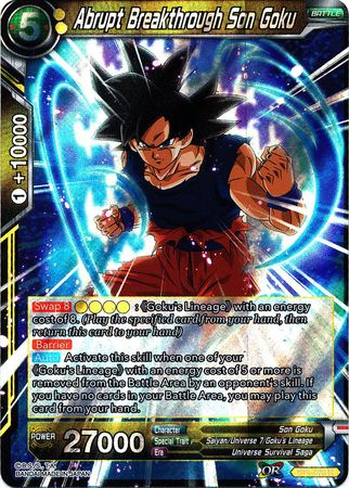 Avance abrupto de Son Goku (BT4-076) [Guerra colosal] 