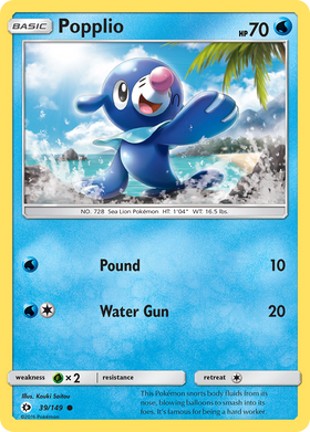 Popplio (39/149) [Sol y Luna: Conjunto básico] 