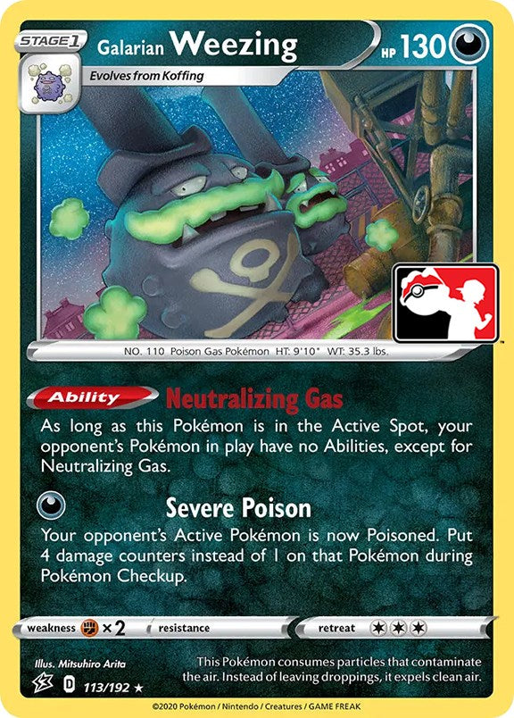 Weezing de Galar (113/192) [Serie de paquetes de premios uno] 