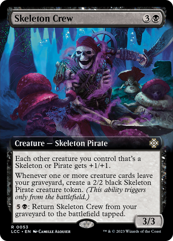 Tripulación esqueleto (ilustración ampliada) [Comandante de Las Cavernas Perdidas de Ixalan] 