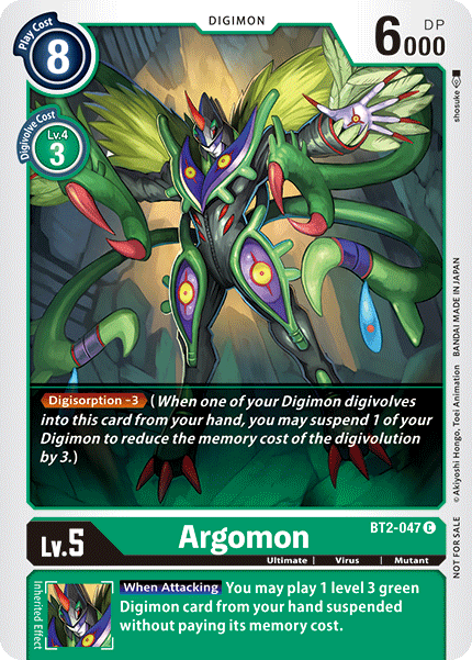Argomon [BT2-047] (Arte alternativo) [Lanzamiento de la versión especial de refuerzo 1.5] 