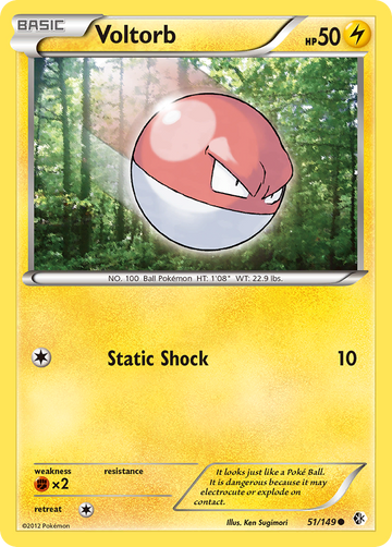Voltorb (51/149) [Blanco y negro: fronteras cruzadas] 