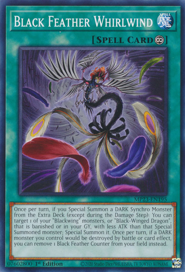 Torbellino de plumas negras [MP23-EN195] Común 