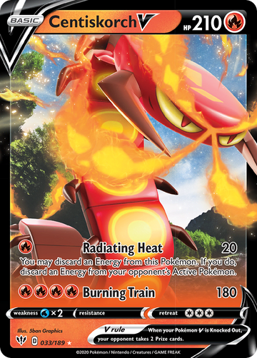 Centiskorch V (033/189) [Espada y escudo: Oscuridad en llamas] 