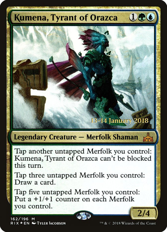 Kumena, tirano de Orazca [Promociones previas al lanzamiento de Rivals of Ixalan] 