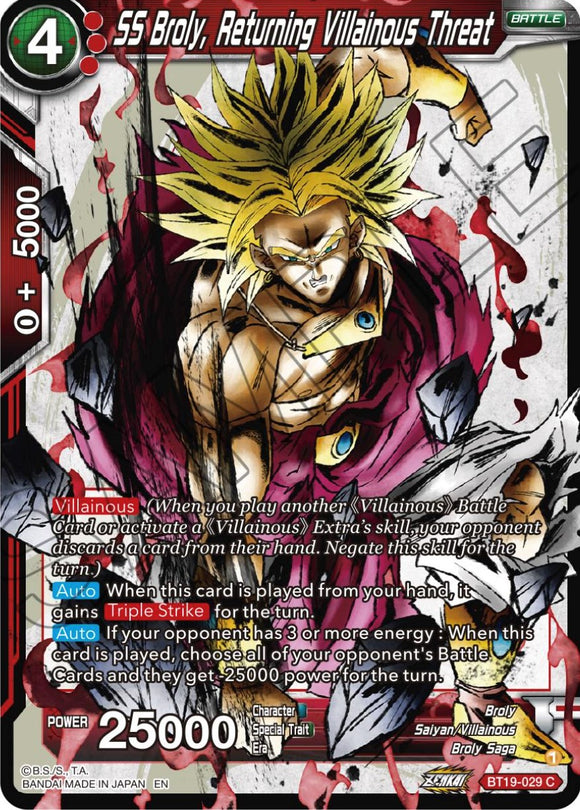 SS Broly, el villano que regresa (BT19-029) [Ambición del luchador] 
