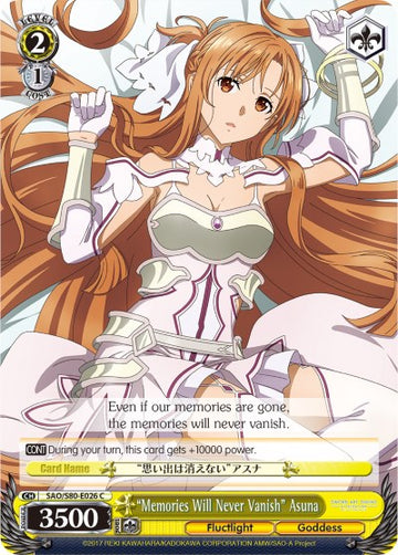 "Los recuerdos nunca desaparecerán" Asuna (SAO/S80-E026 C) [Sword Art Online -Alicization- Vol.2] 