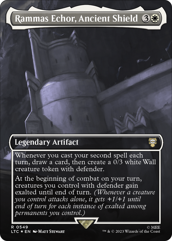Rammas Echor, Escudo antiguo (sin bordes) (Surge Foil) [El Señor de los Anillos: Cuentos de la Tierra Media Commander] 