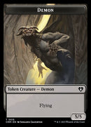 Pista // Ficha de doble cara de demonio [Fichas de Commander Masters] -2