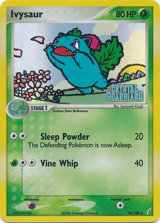 Ivysaur (34/100) (Estampado) [EX: Guardianes de cristal] 