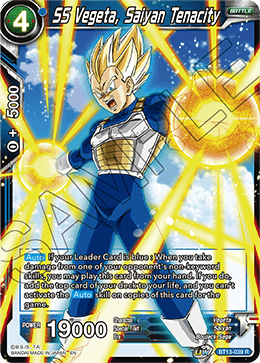 SS Vegeta, Saiyan Tenacity (Raro) (BT13-039) [Suprema Rivalidad] 