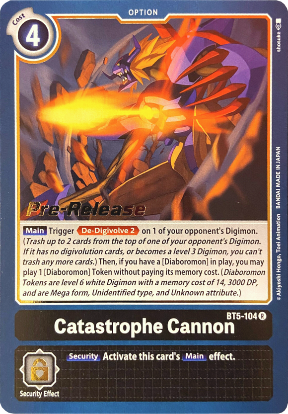Cañón de catástrofe [BT5-104] [Promociones previas al lanzamiento de Battle of Omni] 