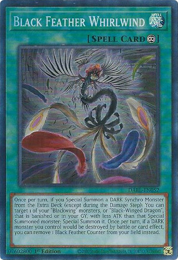 Torbellino de plumas negras [DABL-EN052] Súper raro 