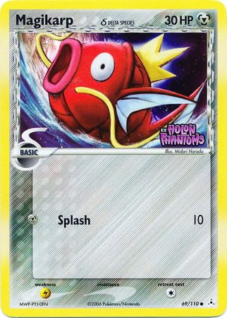Magikarp (69/110) (Especie Delta) (Estampado) [EX: Fantasmas Holónicos] 
