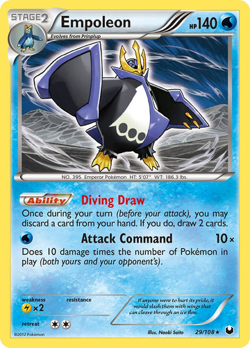 Empoleon (29/108) (Exclusivo del mazo de Arena de Batalla) (Exclusivo del mazo temático) [Black &amp; White: Dark Explorers] 