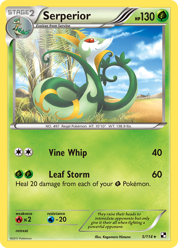 Serperior (5/114) (Tornado verde) (Mazo temático exclusivo) [Blanco y negro: conjunto básico] 