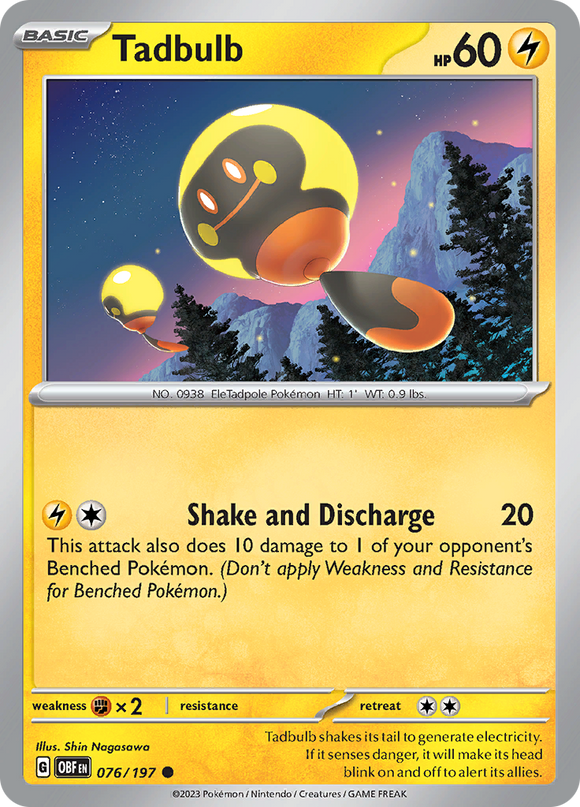 Tadbulb (076/197) [Scarlet &amp; Violet: Llamas de obsidiana] 