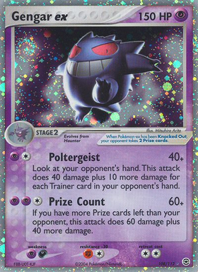 Gengar ex (108/112) [EX: Rojo Fuego y Verde Hoja] 