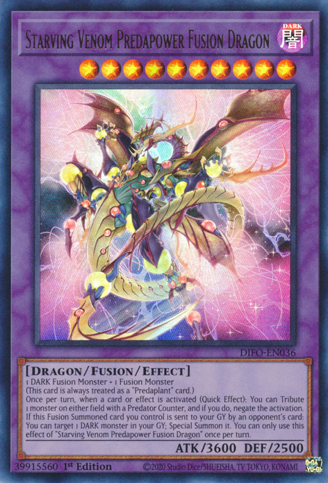 Dragón de fusión Predapower de Venom hambriento [DIFO-EN036] Ultra raro 