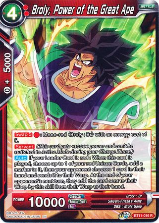 Broly, el poder del gran simio (BT11-016) [Línea de sangre Vermilion] 