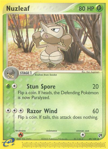 Nuzleaf (49/100) [EX: Tormenta de arena] 