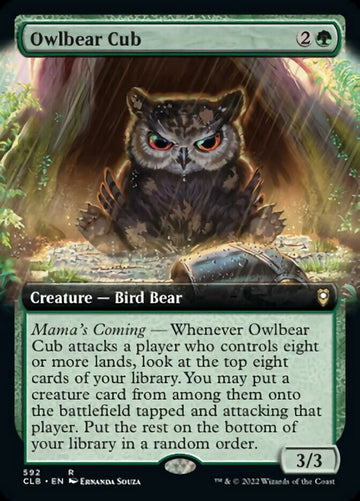 Cachorro de oso búho (ilustración ampliada) [Commander Legends: Battle for Baldur's Gate] 