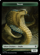 Snake // Morph Double-Sided Token [Murders at Karlov Manor Commander Tokens]-1