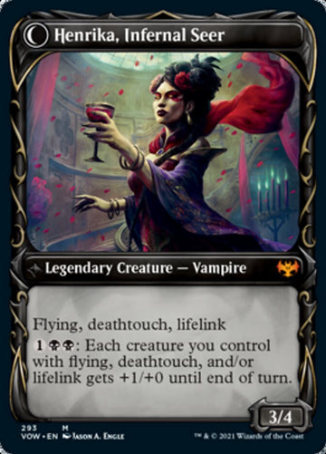 Henrika Domnathi // Henrika, Infernal Seer (Showcase Fang Frame) [Innistrad: Crimson Vow] - 0