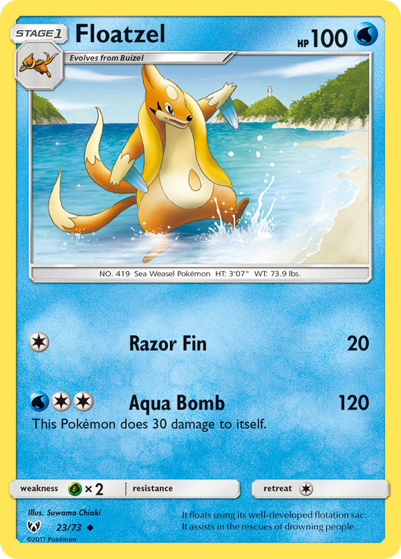 Floatzel (23/73) [Sol y Luna: Leyendas brillantes] 