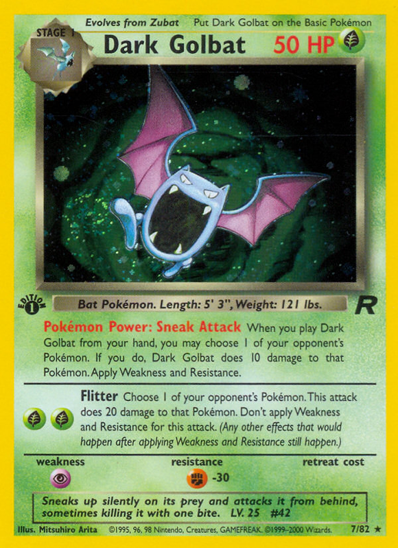 Golbat oscuro (7/82) [Equipo Rocket 1.ª edición] 