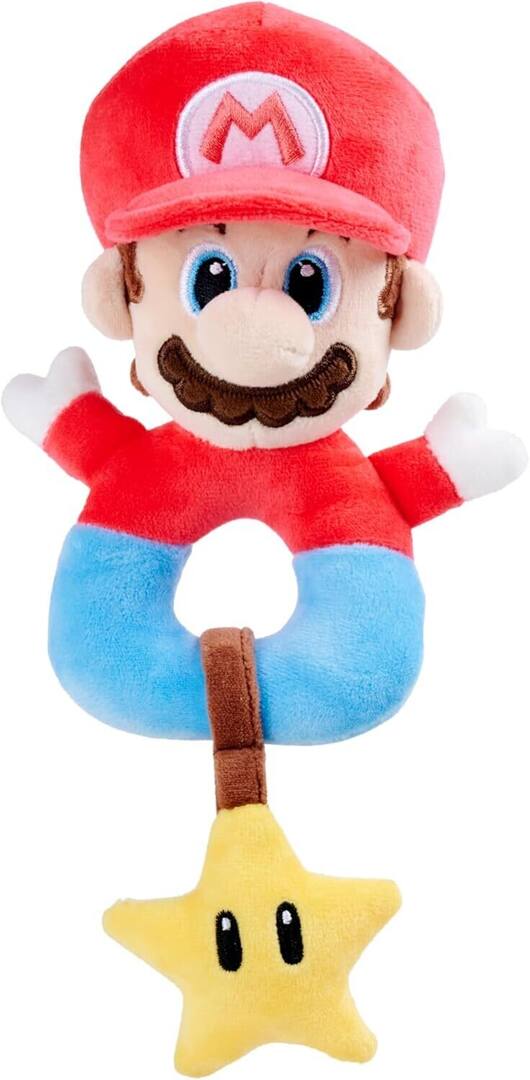 My Mario - Baby Activity Grabber 6" Plush with Rattle for Infants & Newborns