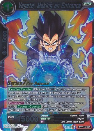 Vegeta, haciendo su entrada (BT7-101_PR) [Promociones previas al lanzamiento de El asalto de los Saiyans] 