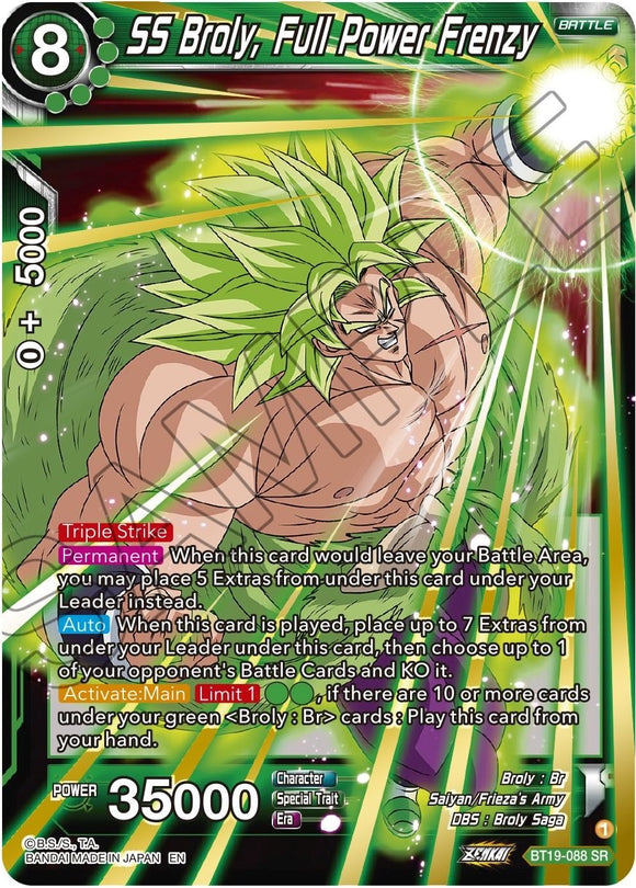 SS Broly, Full Power Frenzy (BT19-088) [Ambición del luchador] 