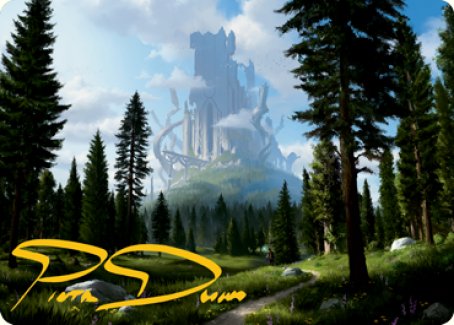Tarjeta de arte Bosque (278) (firma estampada en dorado) [Serie de arte Dungeons &amp; Dragons: Adventures in the Forgotten Realms] 
