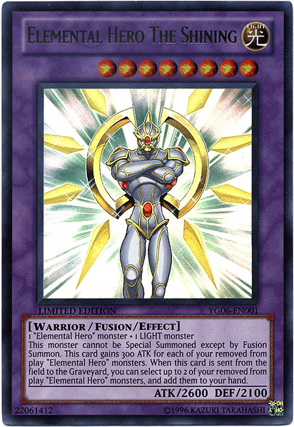 Héroe elemental El resplandor [YG06-EN001] Ultra raro 
