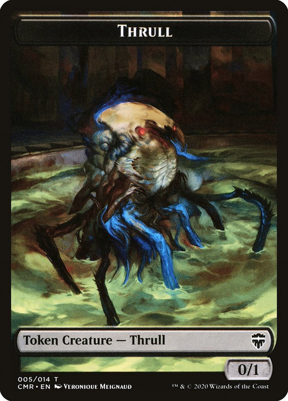 Horror // Ficha de doble cara de Thrull [Fichas de Commander Legends] 