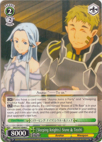 "Caballeros durmientes" Siune y Tecchi (SAO/S47-E046 C) [Sword Art Online Re: Edit] 