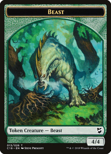 Cat Warrior // Beast (013) Double-Sided Token [Commander 2018 Tokens] - 0