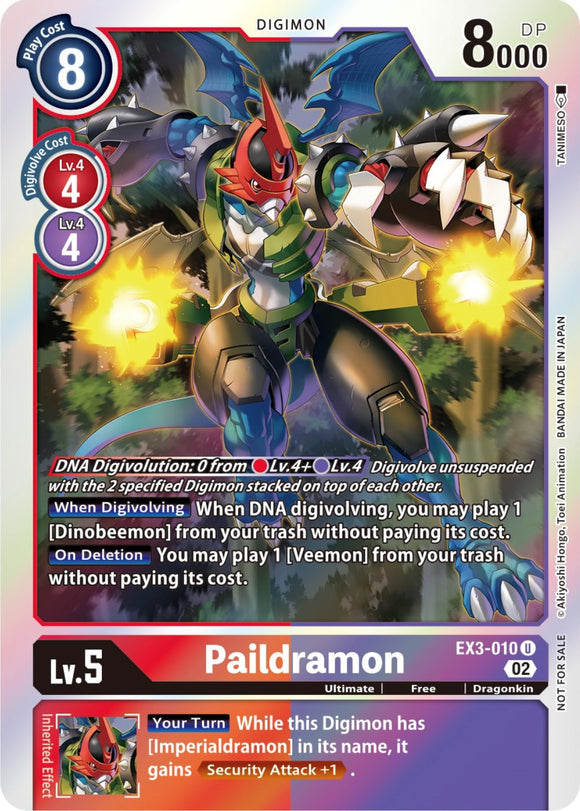 Paildramon [EX3-010] (Arte alternativo) [Rugido dracónico] 