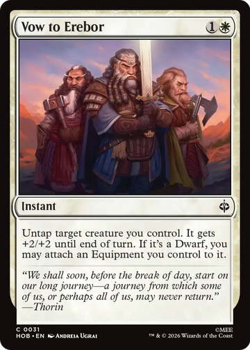 Vow to Erebor [The Hobbit]