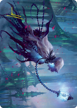 Tarjeta de arte espiritual de Wanderlight (firma estampada en dorado) [Serie de arte de Innistrad: Crimson Vow] 