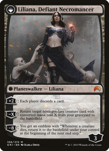 Liliana, Heretical Healer // Liliana, Defiant Necromancer [Magic Origins] - 0