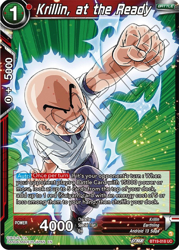 Krillin, listo para atacar (BT19-018) [Ambición del luchador] 